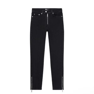 The Kooples Black Skinny Jeans with Zipper Accents NWT